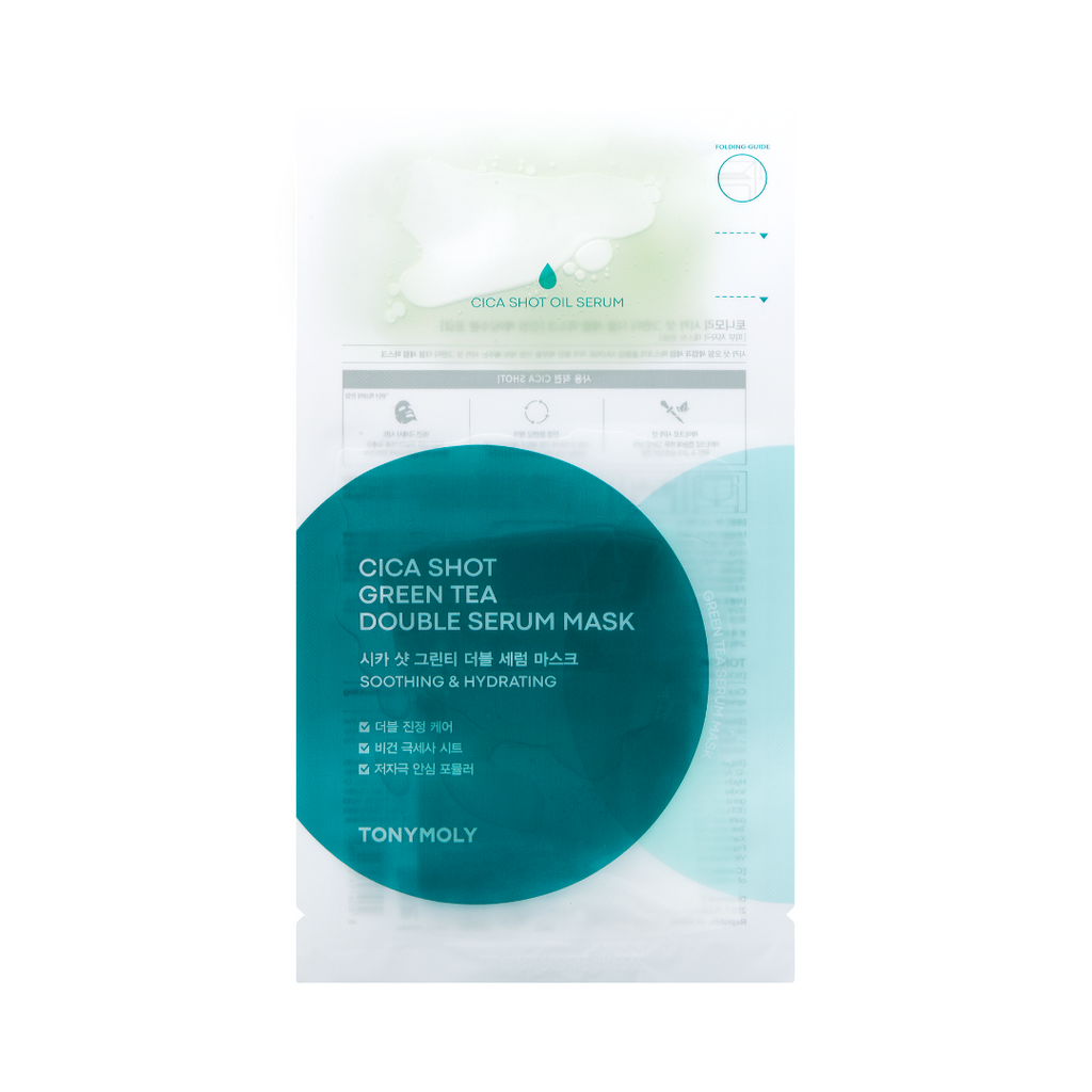 Double Serum Mask Cica Shot Green Tea – TONYMOLY